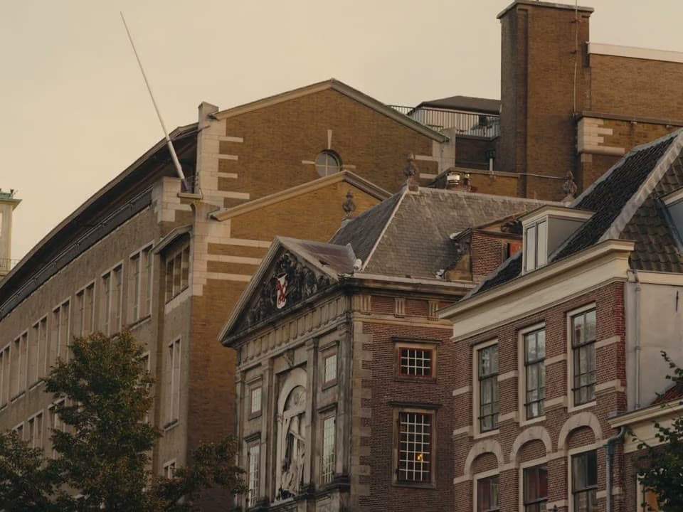Historische gevels in de Leidse binnenstad